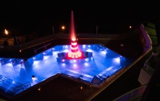 Aussenbecken in der Leukerbad Therme