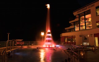 Aussenbecken in der Leukerbad Therme